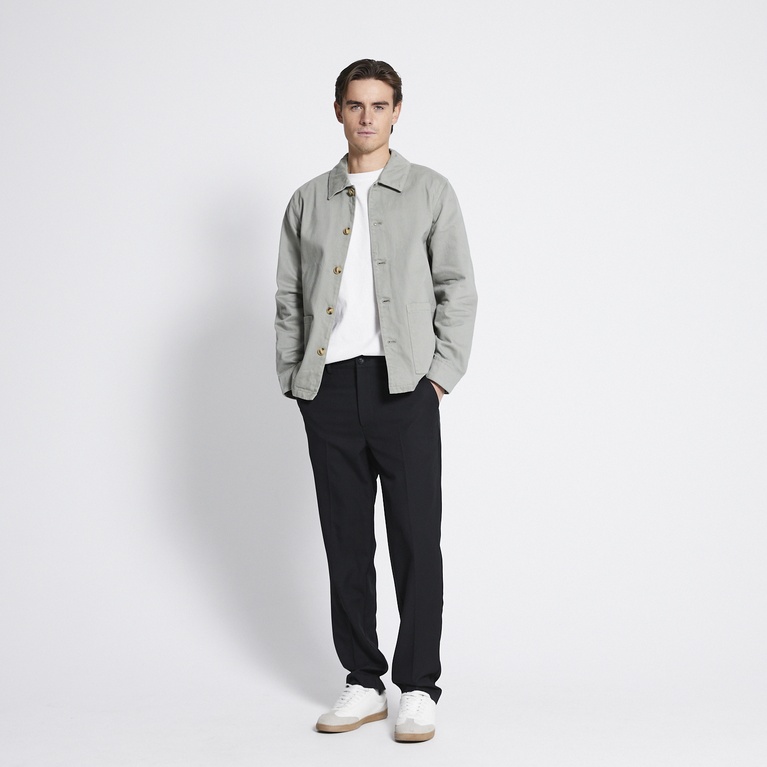 Cotton twill overshirt "Troy" Green